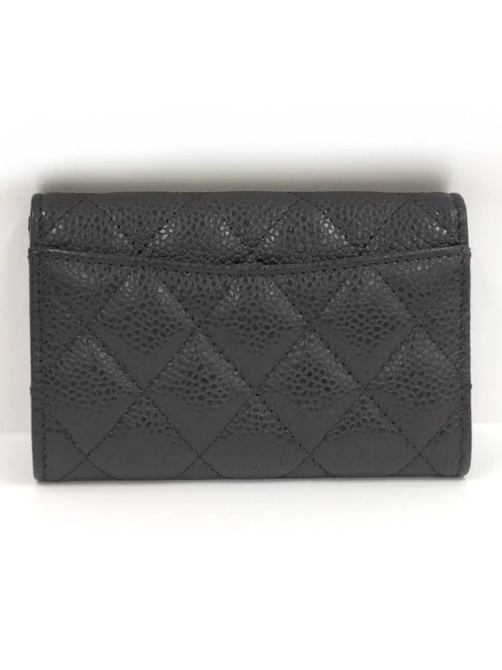Chanel Quilted Classic Flap Card Case Leather Black
